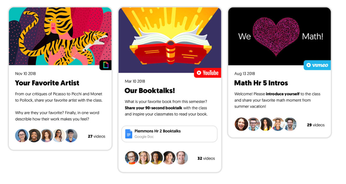 Examples of Flipgrid discussion questions