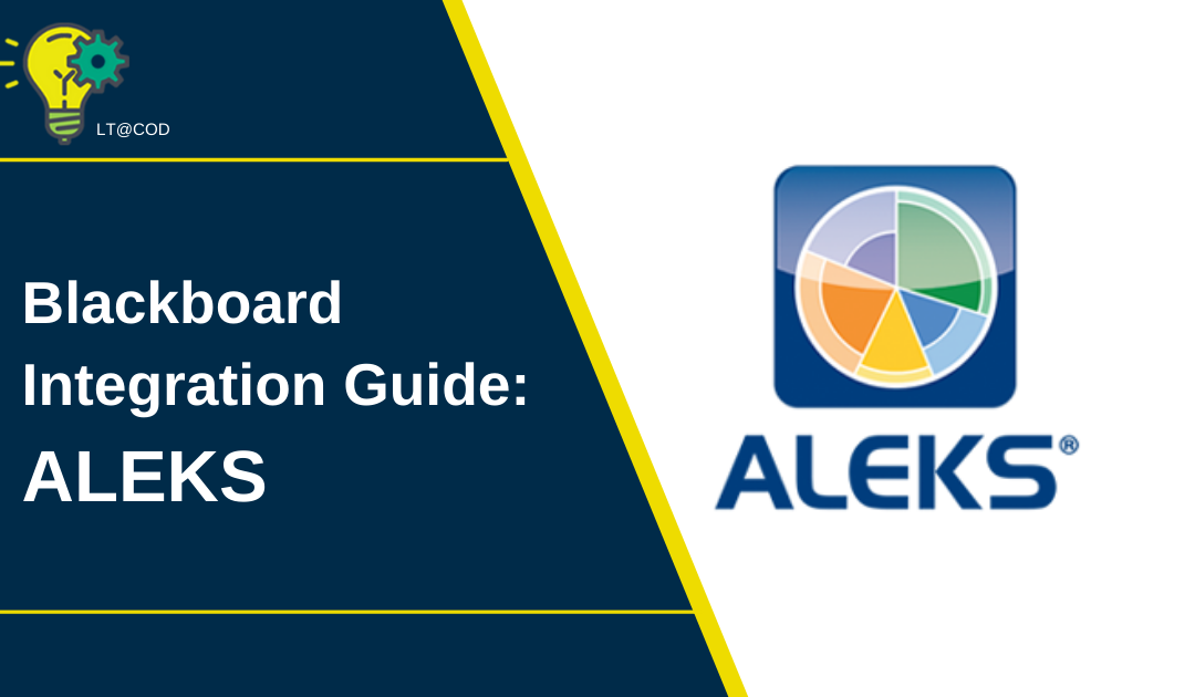 Blackboard Integration Guide: ALEKS